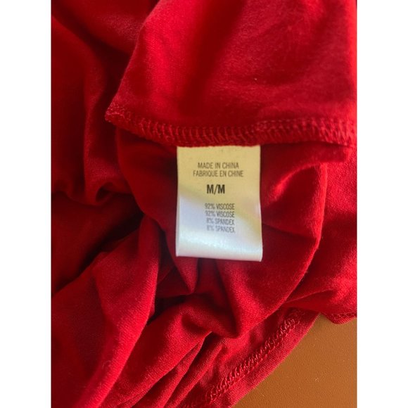 NWT Theory Red Midi Dress with Bow in Front Size Medium - Picture 3 of 4